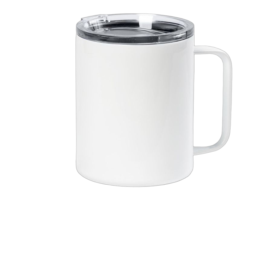 White Stainless Steel Travel Mug